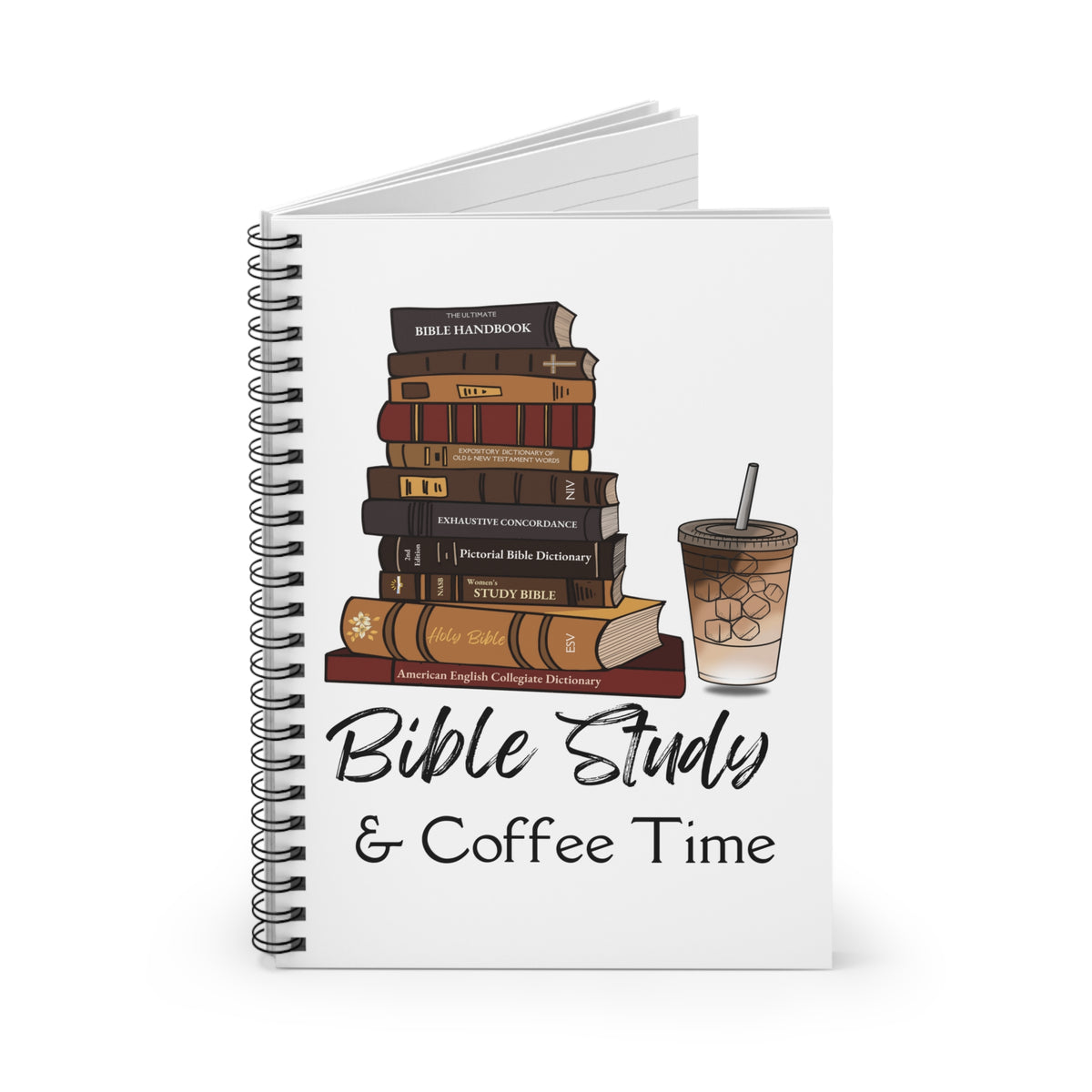 Bible Study and Coffee Time Notebook - Iced Coffee