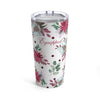 Equipped Stainless Steel 20oz Tumbler – White Watercolor Florals