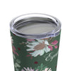 Equipped Stainless Steel 20oz Tumbler – Green Watercolor Florals