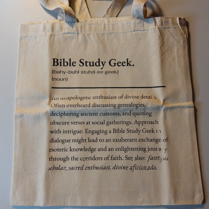 Bible Study Geek Definition Canvas Tote