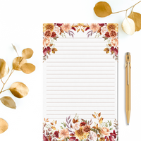 Fall Florals Notepad 5.5"x8.5"