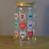 I'm So Loved- Libbey Glass Cup with Conversation Hearts