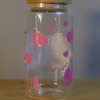 Let Everything Be Done in Love Pink Hearts Libbey Glass Cup