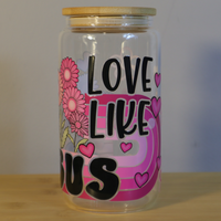 Love Like Jesus - Libbey Glass Cup Retro Design