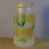 Lemon and Lime - Frosted Libbey Glass Cup