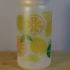 Lemon and Lime - Frosted Libbey Glass Cup